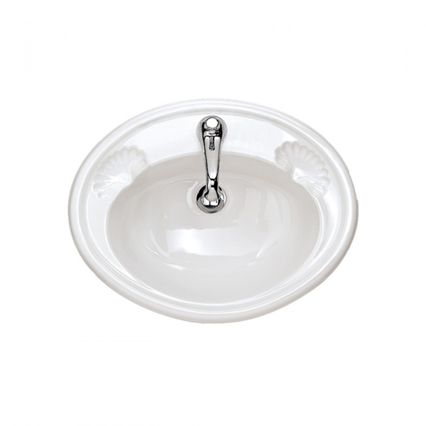 Devon&Devon Windsor Раковина 55х19.5х42.5см., 1 отв., полувстраиваемая, цвет: белый