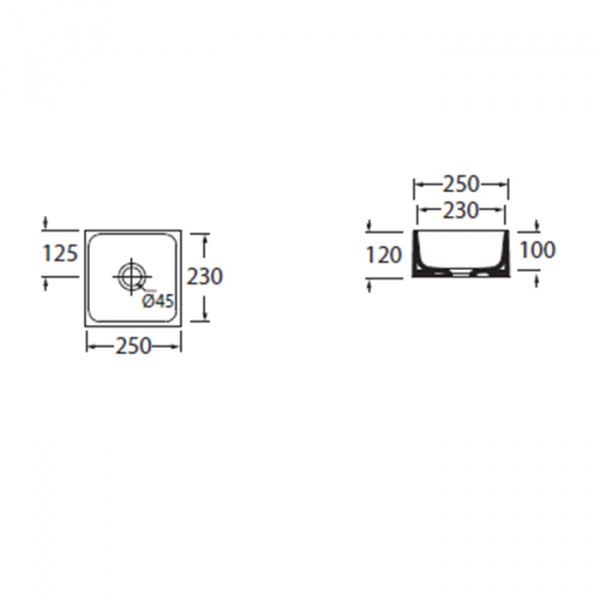 Azzurra Раковина-чаша 25x25x12 см, без отв., без перелива, цвет: белый