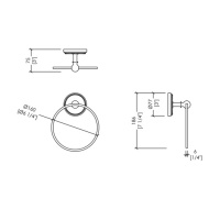 Devon&Devon Antique Georgian Полотенцедержатель кольцо 16.5см., подвесной, цвет: хром