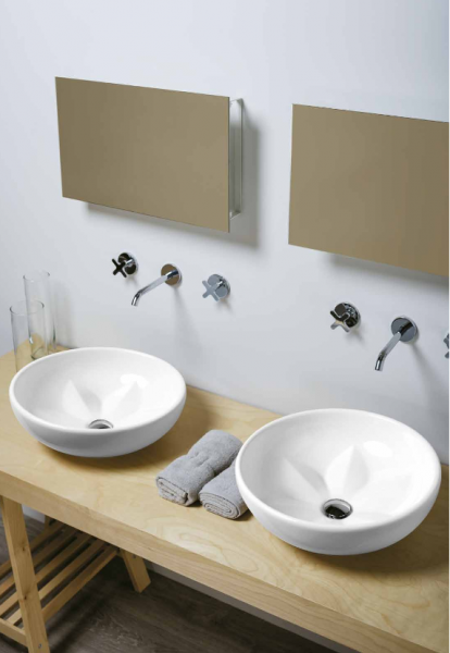 AZZURRA FLEUR Раковина 45х16 см, без отв., цвет: белый