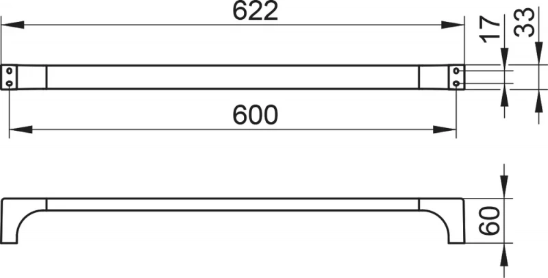 Полотенцедержатель Keuco Edition 11 11101010600 60 см, хром