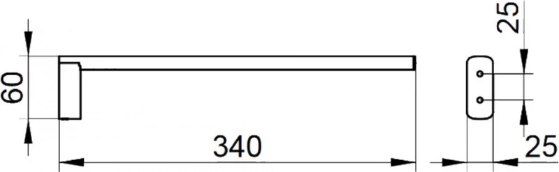 Полотенцедержатель Keuco Edition 400 11522 хром