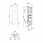 Carimali Встраиваемая часть для термостатического смесителя с 4 независимыми выходами
