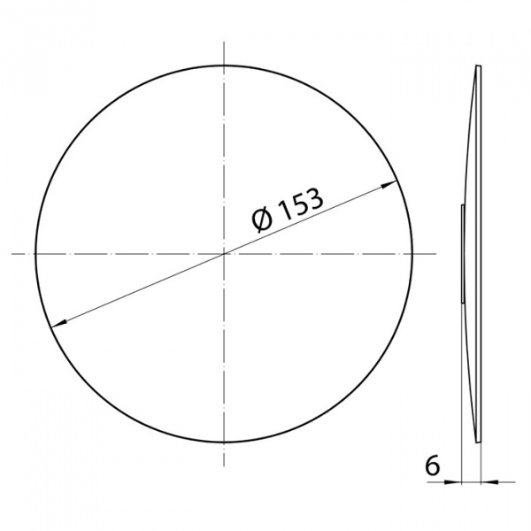 EMCO Pure Зеркало косметическое, Ø153мм, самоклеющееся, 5x кратное увеличение, подвесной, цвет: хром