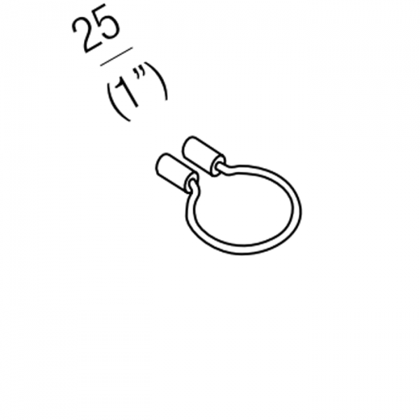 Agape Bucatini Полотенцедержатель кольцо, маленькое, подвесной, цвет: хром