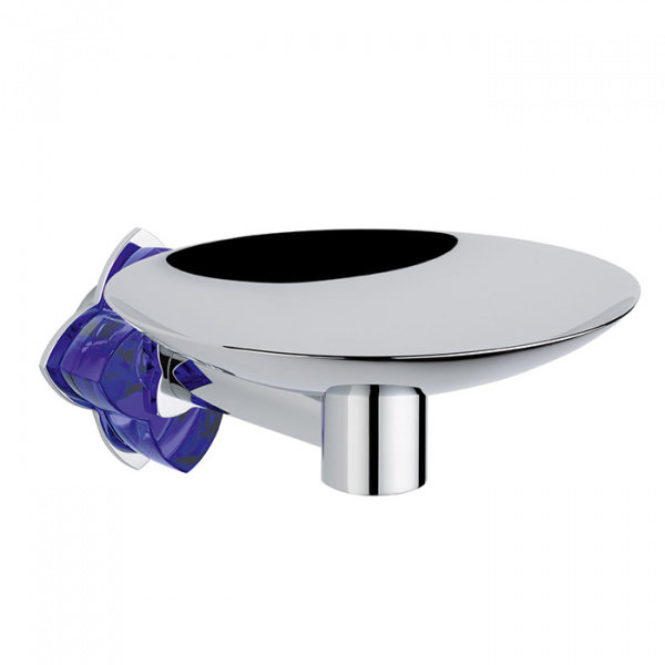 THG Petale De Cristal Bleu Мыльница металлическая ø150 мм., подвесная, цвет: хром