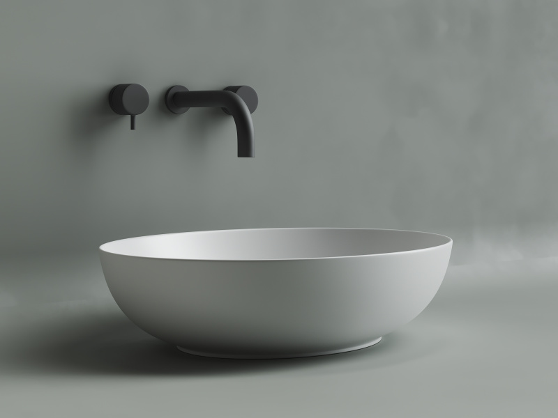 Умывальник чаша накладная овальная (цвет Белый Матовый) Element 520*395*130мм Ceramica Nova белый матовый CN6017MW