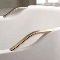 Armani Roca Baia Ванна отдельностоящая 180х80х64см с 4 ручками с сливным отверстием, мат-л: Surfex