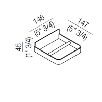 Agape Memory Держатель т/б, подвесной, цвет: глянец