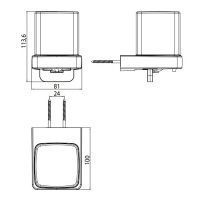 EMCO Trend  Дозатор для жидкого мыла, стекло матовое, подвесной, цвет: хром