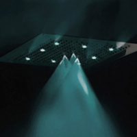 Bossini Dream Верхний душ 57x47см, с 8 LED (белый), 2 режима, потолочный, цвет: хром