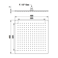 Bongio Soffioni Верхний душ 400х400 мм, цвет: хром