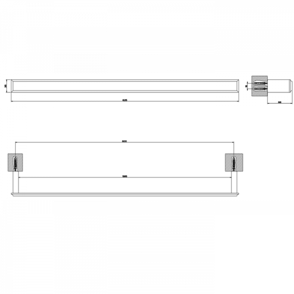 Gessi Eleganza Полотенцедержатель 60см, подвесной, цвет: хром