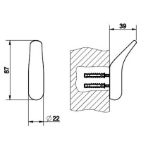 Gessi Goccia Крючок подвесной, цвет: хром