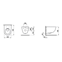LAUFEN Pro Унитаз подвесной 53х36х34см, цвет: белый