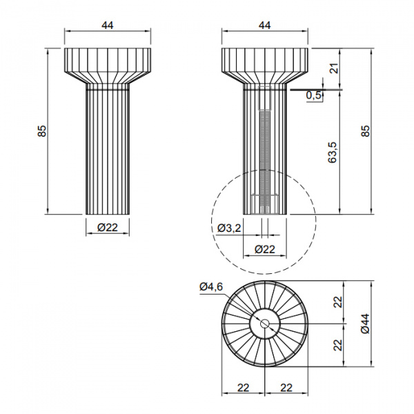 Antonio Lupi 024 Раковина 45х85 см, без отв., напольная, слив в пол, с сифоном, гибким шлангом и донным клапаном, пьедестал Nero Marquinia, цвет: Carrara