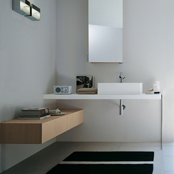 Agape Block Раковина 60x42x16 см, 1 отв., цвет: белый