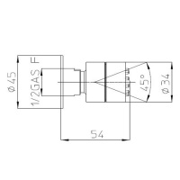 Bossini Форсунка боковая поворотная, цвет: хром
