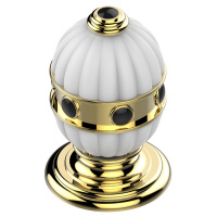 THG Amboise Onyx noir Вентиль смесителя для раковины, вставки темный оникс, цвет: полированное золото