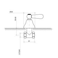 Кран Bongio Oxford Lux, цвет: хром/белый фарфор