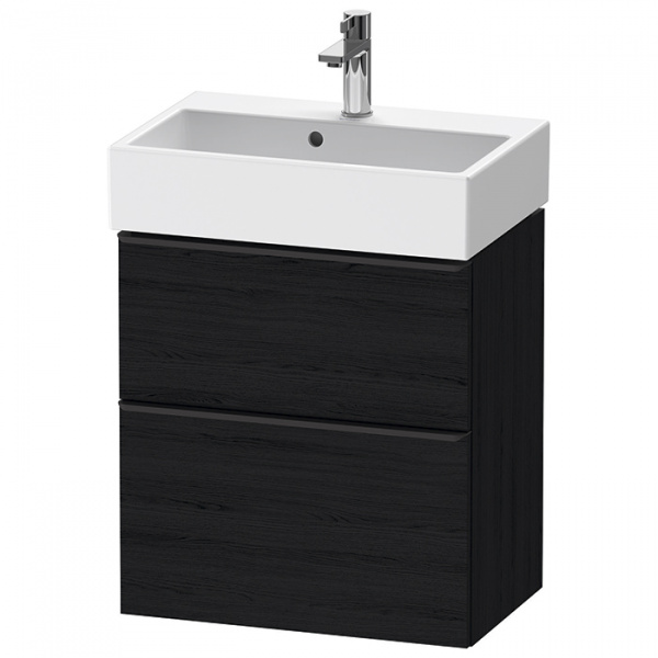 Duravit D-Neo Тумбочка подвесная компакт 62.5x58.4x37.2 см, раковина, 1 ящик, цвет: Black Oak