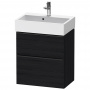 Duravit D-Neo Тумбочка подвесная компакт 62.5x58.4x37.2 см, раковина, 1 ящик, цвет: Black Oak