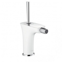 Hansgrohe PuraVida Смеситель для биде, на 1 отв., с донным клапаном, цвет: белый/хром