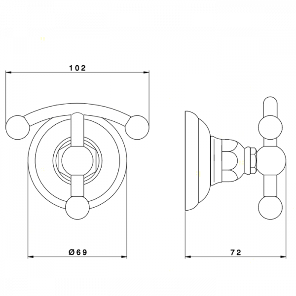 Nicolazzi Accessori Крючок подвесной, цвет: бронза