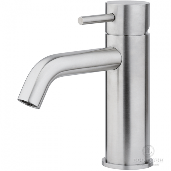 HUBER Lynox Смеситель для раковины на 1 отверстие, без донного клапана, нержавеющая сталь