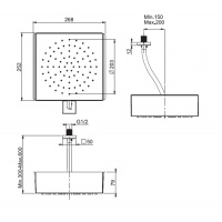 Carlo Frattini Wellness Дополнительный модуль "дождь" для F2993, передвижной, цвет: белый матовый/хром