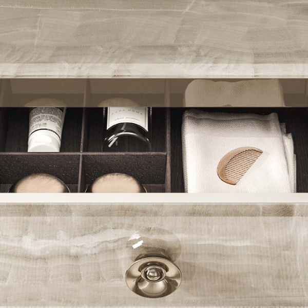 VITAGE milldue edition MAJESTIC 10 Комплект мебели 180х55х82см напольный, раковина, зеркало, с подсветкой, отделка: стекло alabastro gold, фурнитура: бронза