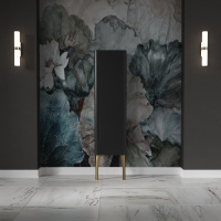 Kerasan Waldorf Колонна подвесная 40х35х129 см, с дверкой, петли справа DX, цвет: Nero matt НОЖКИ НА ВЫБОР