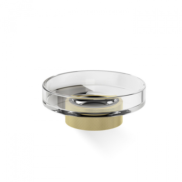 Decor Walther Club WSS Мыльница подвесная, прозрачное стекло, цвет: темная бронза / золото матовое