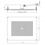 BOSSINI DREAM-CUBE  Верхний душ 370 x 370 мм, цвет: черный матовый