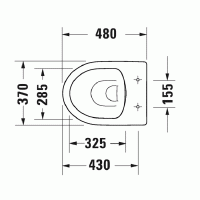 Duravit DuraStyle Basic Унитаз напольный 37x48см, безободковый, с сиденьем, цвет: белый