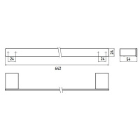 EMCO Loft Держатель полотенец, 64.2см, подвесной, цвет: хром