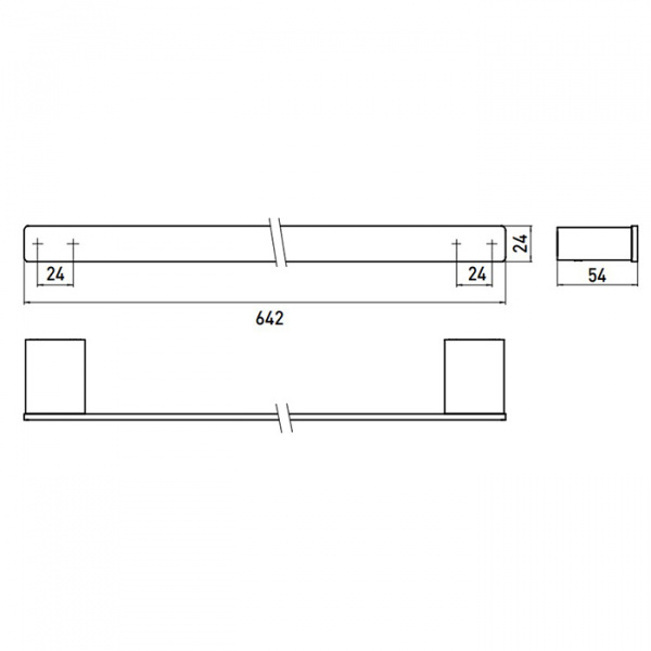 EMCO Loft Держатель полотенец, 64.2см, подвесной, цвет: хром