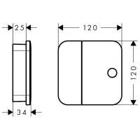 Axor One Запорный вентиль, встраиваемый, цвет: черный матовый