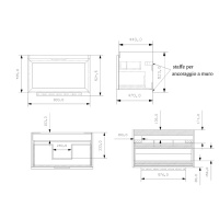 EBAN Paola Комплект мебели  81 см с раковиной SLIM и зеркалом, Цвет: TORTORA