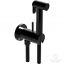 HUBER Shower Гигиенический душ со шлангом 120 см,вывод с держателем и встроенный прогрессивный картридж, цвет: черный матовый