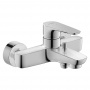 Duravit B.1 Смеситель для ванны, настенный, с переключателем излив/ручной душ, цвет: хром