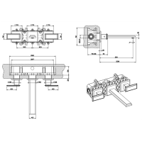 Gessi Eleganza Встраиваемый  смеситель для раковины на 3 отверстия, без донного клапана, с изливом, внешняя часть, цвет: хром