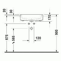 Duravit Vero Раковина 55х47 см, 1 отв., цвет: белый