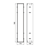 EMCO Asis Монтажная рама 17.4х96см., для модулей 150