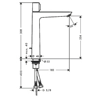 Hansgrohe Talis Select E, Смеситель для раковины, с донным клапаном, Цвет: хром
