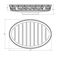 THG Marquise porcelaine noire керамическая мыльница, настольная, цвет: белый