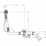 Hansgrohe Exafill S Скрытая часть излива на ванну с набором для слива и перелива для нестандартных ванн