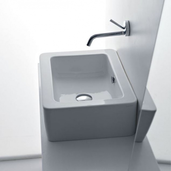 Kerasan Ego Раковина 50х38 см, без отв., цвет: белый