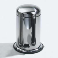 Decor Walther TE 60 Ведро 21xh39см, с педалью и крышкой, напольное, цвет: сталь полированная