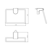 EMCO Mundo Полотенцедержатель-кольцо, фиксированный, 19см, подвесной, цвет: хром